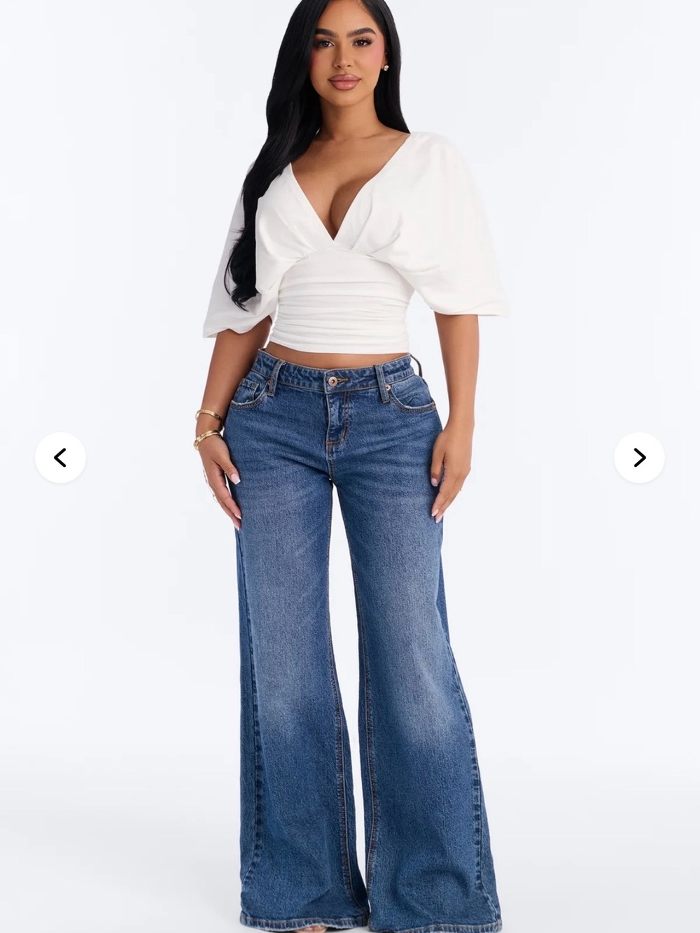 Fashion Nova - Taylor Cinched Waist Ruched Short Sleeve Top